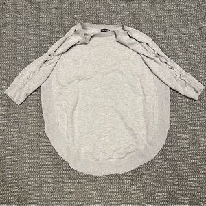 Express Gray Sweater w/Round Hem